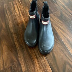 Hunter black booties
